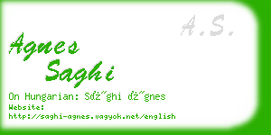 agnes saghi business card